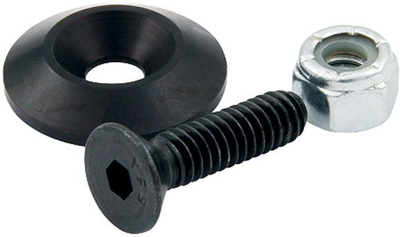 Countersunk Bolts 1/4in w/1.25in Washer Blk 10pk